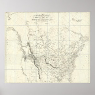 Poster Partie intérieure de l'Amérique du Nord