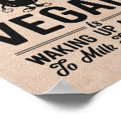 Poster Partie la plus dure Vegan, Lait les amandes, Vegan (Coin)