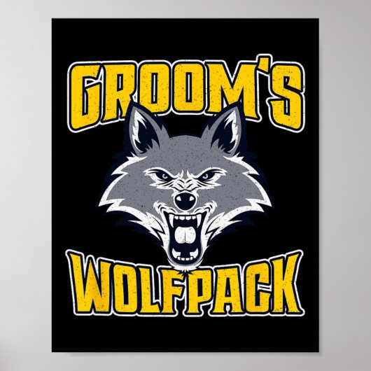 Poster Partie Mariage de Wolfpack de la Groom de Bachelor (Devant)