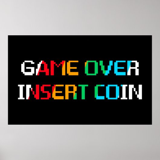 Poster Partie terminée Insérer une pièce (Devant)