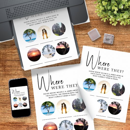 Poster Partie wedding shower Où Étaient-Ils