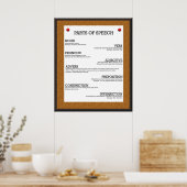 Poster Parties de l'affiche (Cuisine)
