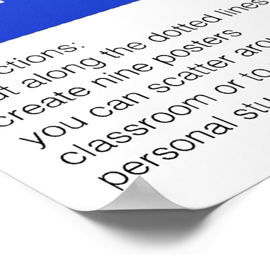 Poster Parties de l'affiche (Coin)