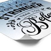 Poster Parties scintillant à goutte bleue Inspirational C (Coin)