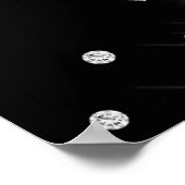 Poster Parties scintillant à séchage rose et noir chaud A (Coin)