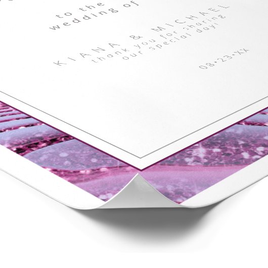 Poster Parties scintillant Abstraite Strata Mariage Wht L (Coin)