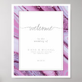 Poster Parties scintillant Abstraite Strata Mariage Wht L (Devant)