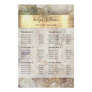 Poster Parties scintillant Aquarelle et Liste des prix de