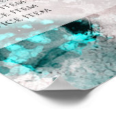 Poster Parties scintillant Aquarelle Rose Gold Foil Tarif (Coin)