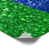 Poster Parties scintillant arc-en-ciel (Coin)