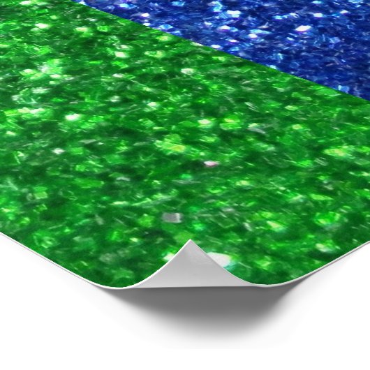 Poster Parties scintillant arc-en-ciel (Coin)