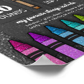Poster Parties scintillant arc-en-ciel Crayon Premier Bab (Coin)
