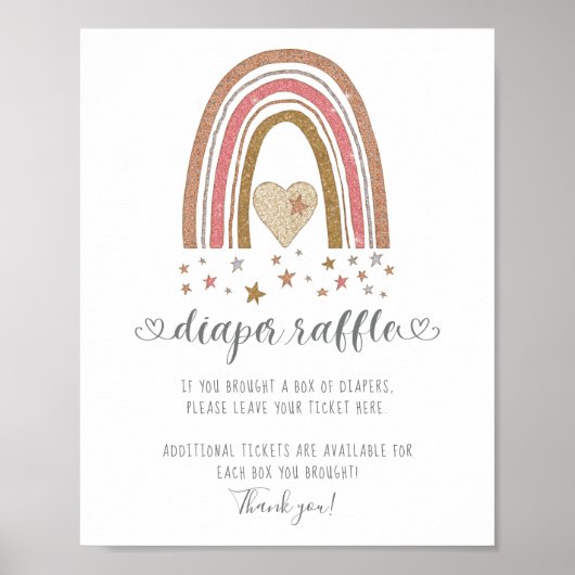 Poster Parties scintillant arc-en-ciel moderne Stars Girl (Devant)