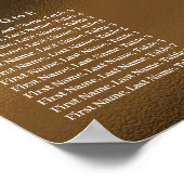 Poster Parties scintillant Argent Anniversaire Alphabétiq (Coin)