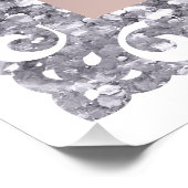 Poster Parties scintillant Argent - Menu Services Bow ros (Coin)