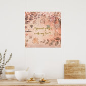 Poster Parties scintillant Automne Feuilles Hiver Golden (Cuisine)