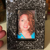 Poster Parties scintillant Black Faux Selfie Frame Motif 