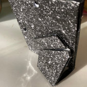 Poster Parties scintillant Black Faux Selfie Frame Motif 