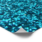 Poster Parties scintillant Bleue Faux (Coin)