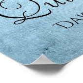 Poster Parties scintillant Bleue Glace | Glam Sweet sixte (Coin)