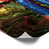 Poster Parties scintillant bleue Noisette soldat ornement (Coin)