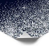 Poster Parties scintillant bleue Sapphire Quinceanera Aff (Coin)