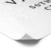 Poster Parties scintillant d'argent célébrer l'accueil pe (Coin)