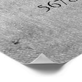 Poster Parties scintillant d'argent de dépôt | Sweet sixt (Coin)