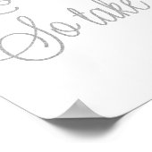 Poster Parties scintillant d'argent L'amour est doux Pren (Coin)