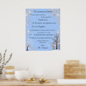 Poster Parties scintillant d'argent Snowflakes Arbres cou (Cuisine)