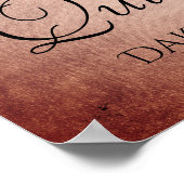 Poster Parties scintillant de corail à goutte | Melting D (Coin)