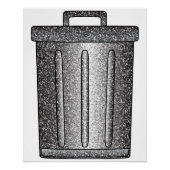 Poster Parties scintillant de déchets (Devant)