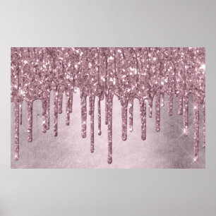 Poster Parties scintillant de la fille en chute libre   D