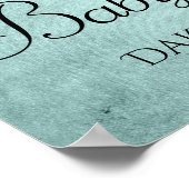 Poster Parties scintillant de la pointe de dérive | Aqua (Coin)