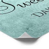 Poster Parties scintillant de la pointe de dérive | Aqua (Coin)