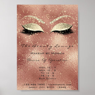 Poster Parties scintillant de maquillage Beauté Salon de 