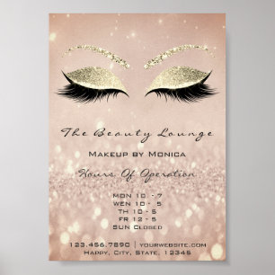 Poster Parties scintillant de maquillage Lashes Salon de 