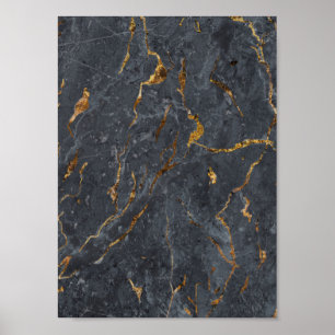 Poster Parties scintillant de marbre géométrique