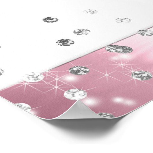 Poster Parties scintillant Diamant, Sweet sixteen Satin R (Coin)