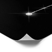 Poster Parties scintillant Diamond Bienvenue à notre affi (Coin)