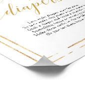 Poster Parties scintillant d'or Boho florale couches de n (Coin)