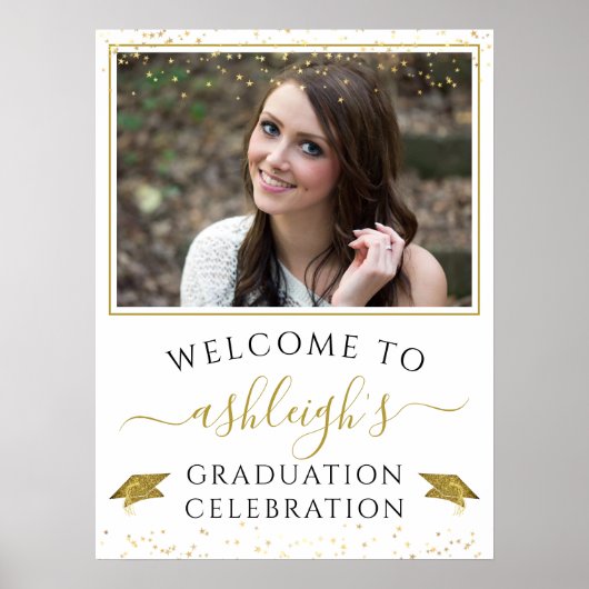 Poster Parties scintillant d'or de la fête de célébration (Devant)