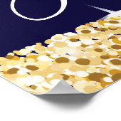 Poster Parties scintillant d'or élégant Sparkling Graduat (Coin)