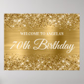 Poster Parties scintillant d'or et Foil 70e anniversaire  (Devant)
