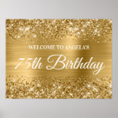 Poster Parties scintillant d'or et Foil 75e anniversaire  (Devant)