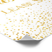 Poster Parties scintillant d'or Faux Confetti Mariage Liv (Coin)