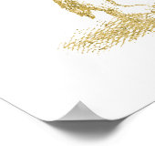 Poster Parties scintillant d'or Imaginaire Unicorn (Coin)