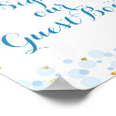 Poster Parties scintillant d'or Lune S'il vous plaît sign (Coin)