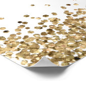 Poster Parties scintillant d'or moderne Bienvenue fête d' (Coin)