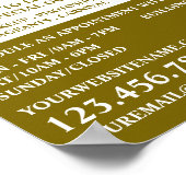 Poster Parties scintillant d'or moderne lèvres, maquillag (Coin)